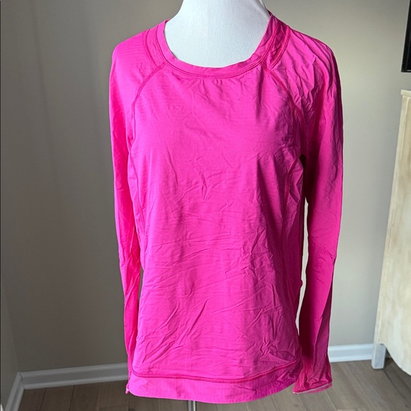 Lululemon Run For Gold Jeweled Magenta Long Sleeve Top - Picture 3 of 12